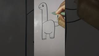 h is for herbivore drawing a dinosaur with the letter h #shorts