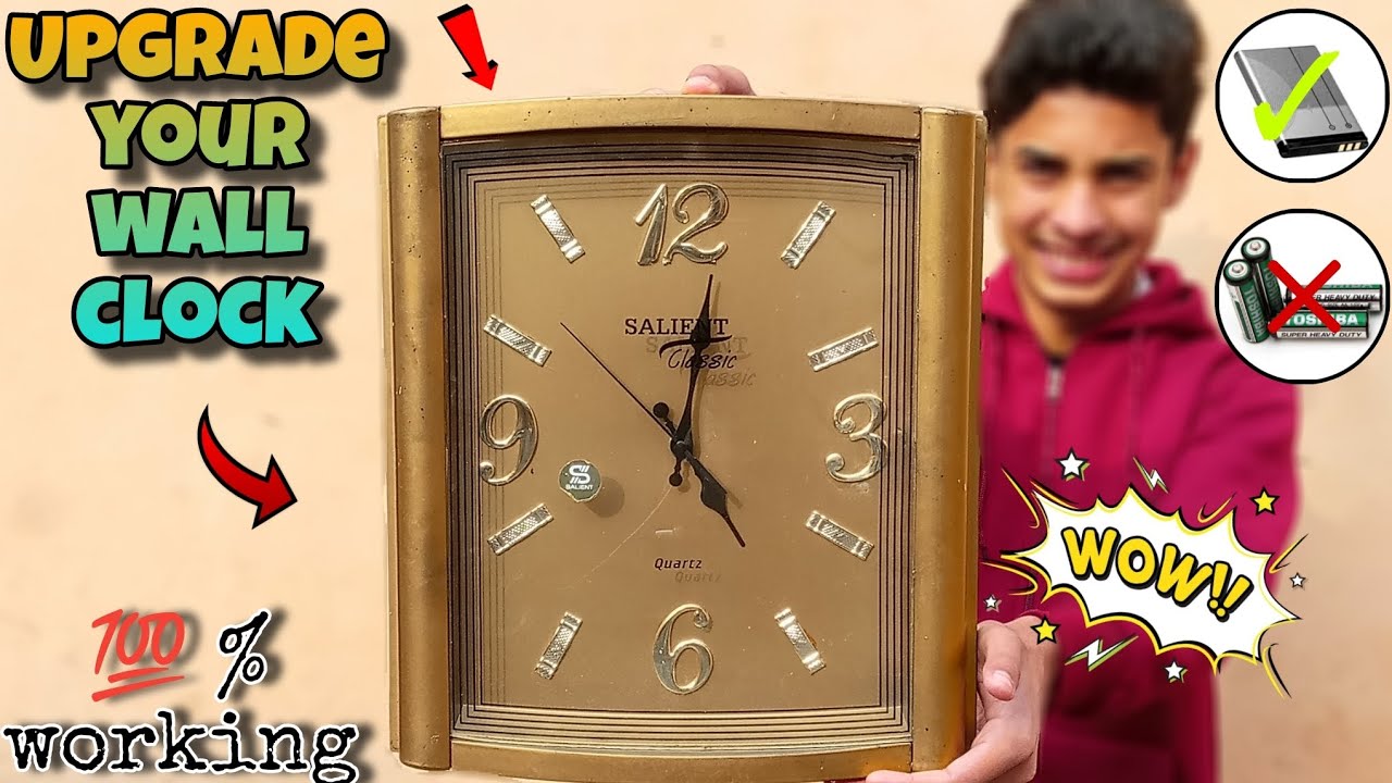 Upgrade your wall clock in rechargable wall clock // smart clock || save money # Jugad 