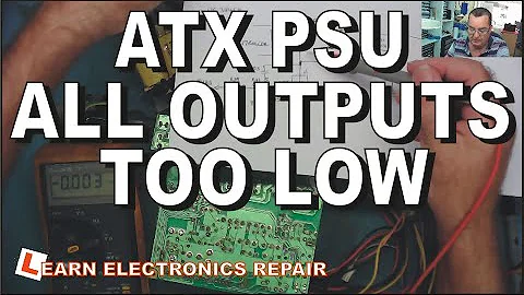 ATX PSU All Output Voltages Too Low.  Feedback Circuit Diagnosis. LER #108
