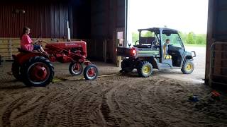 Farm Kids Learning to Pull Start Farmall Super A