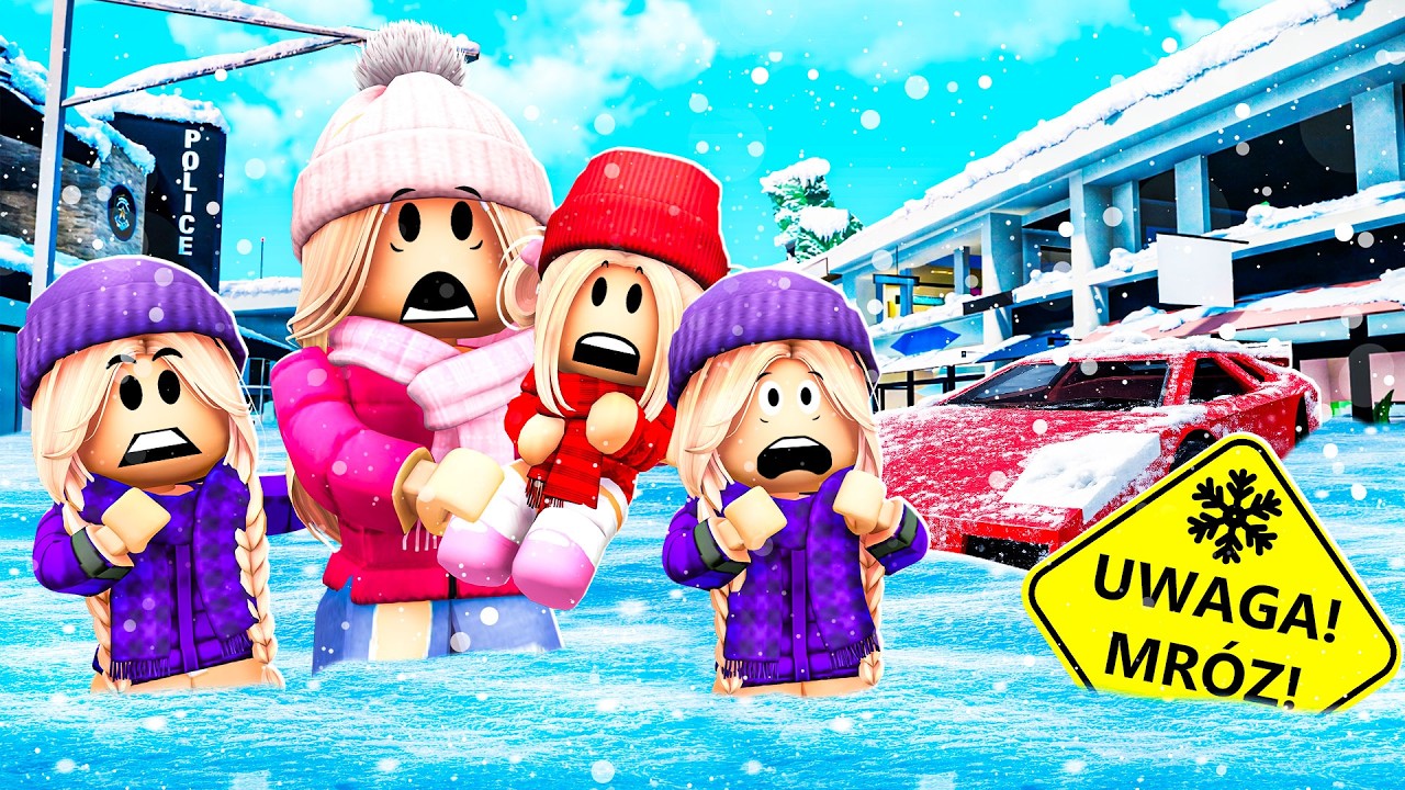 NASZA RODZINA MUSI PRZETRWAĆ WIELKĄ ŚNIEŻYCĘ na BROOKHAVEN w ROBLOX! ❄️