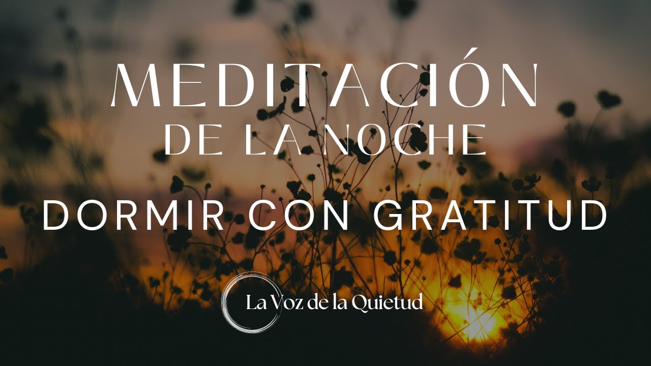 Meditación de la NOCHE para DORMIR CON GRATITUD | Ondas Theta | 10 min ...