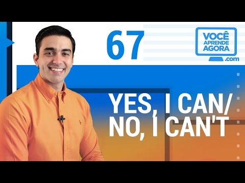 Verbo can Yes, I can / No, I can't - Aula de Ingles