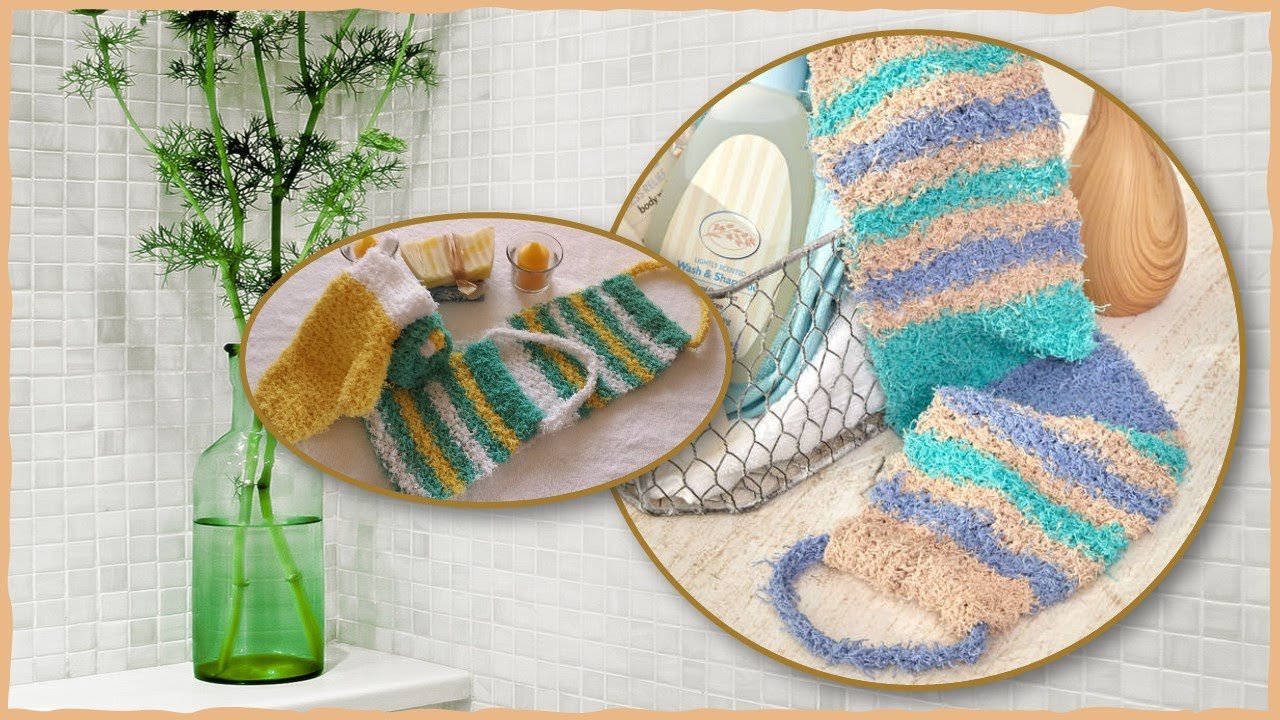 Tricot-Accessoire de bains (Lave-dos)-Doux et exfoliant! Très facile!