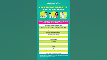 PEMERIKSAAN KESEHATAN GRATIS #PKG KADO ULANG TAHUNMU