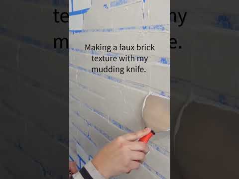 Making Fake Bricks look Realistic Using Drywall joint Compound