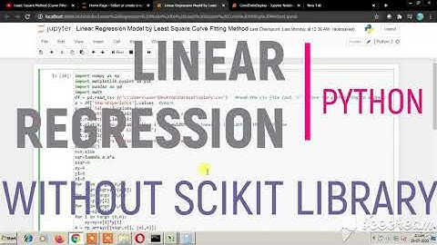 Linear Regression | Without Scikit Library | Python, Jupyter