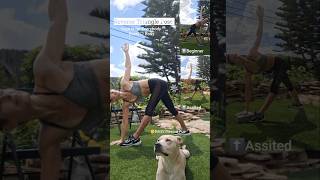 Reverse Triangle Pose for Hip Mobility, Balance, & Side Body Stretch #fitnessmotivation #fitover50