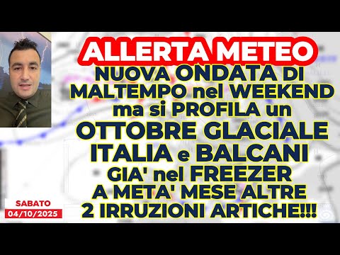 Allerta Meteo, domenica di maltempo. Altre 2 irruzioni artiche a metà Ottobre: scenari glaciali!!