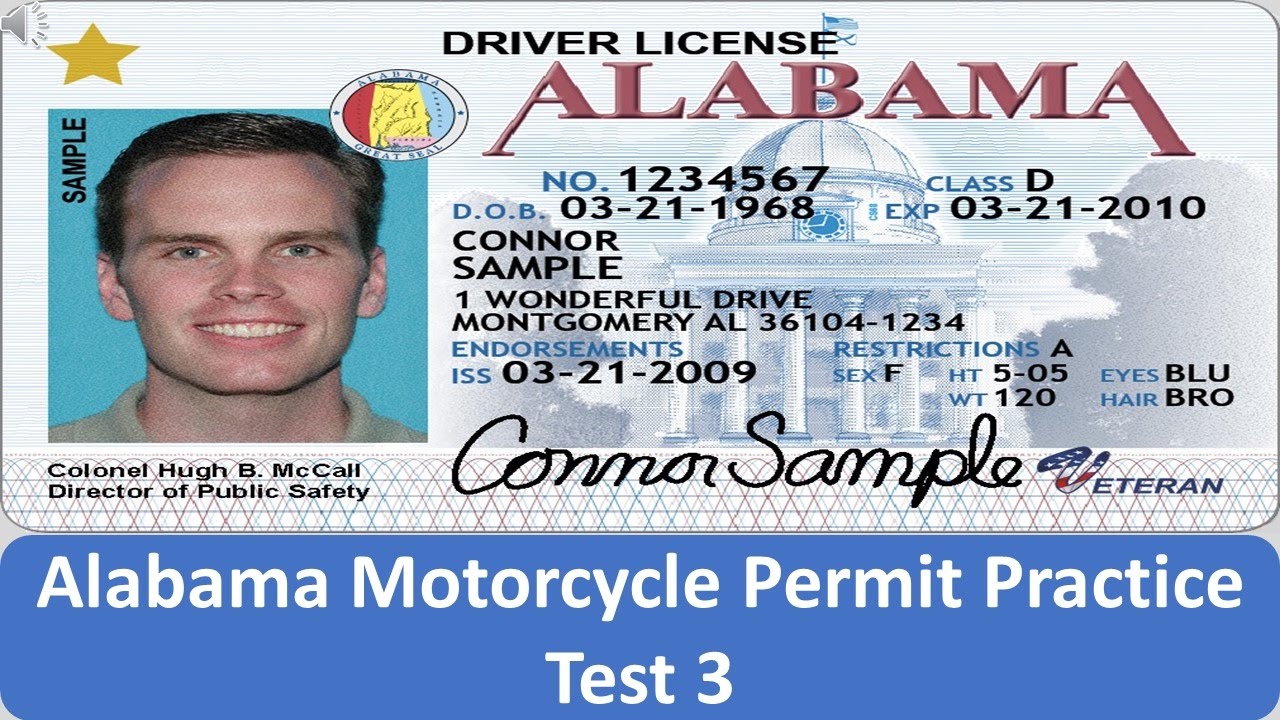 Alabama Motorcycle Permit Practice Test 3 YouTube