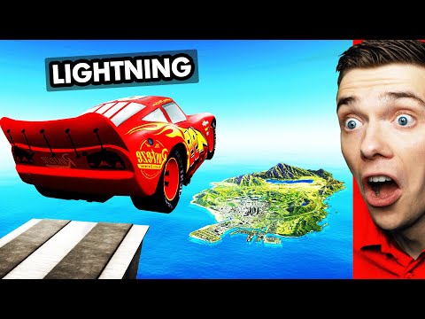 Jumping LIGHTNING MCQUEEN CARS Across GTA 5