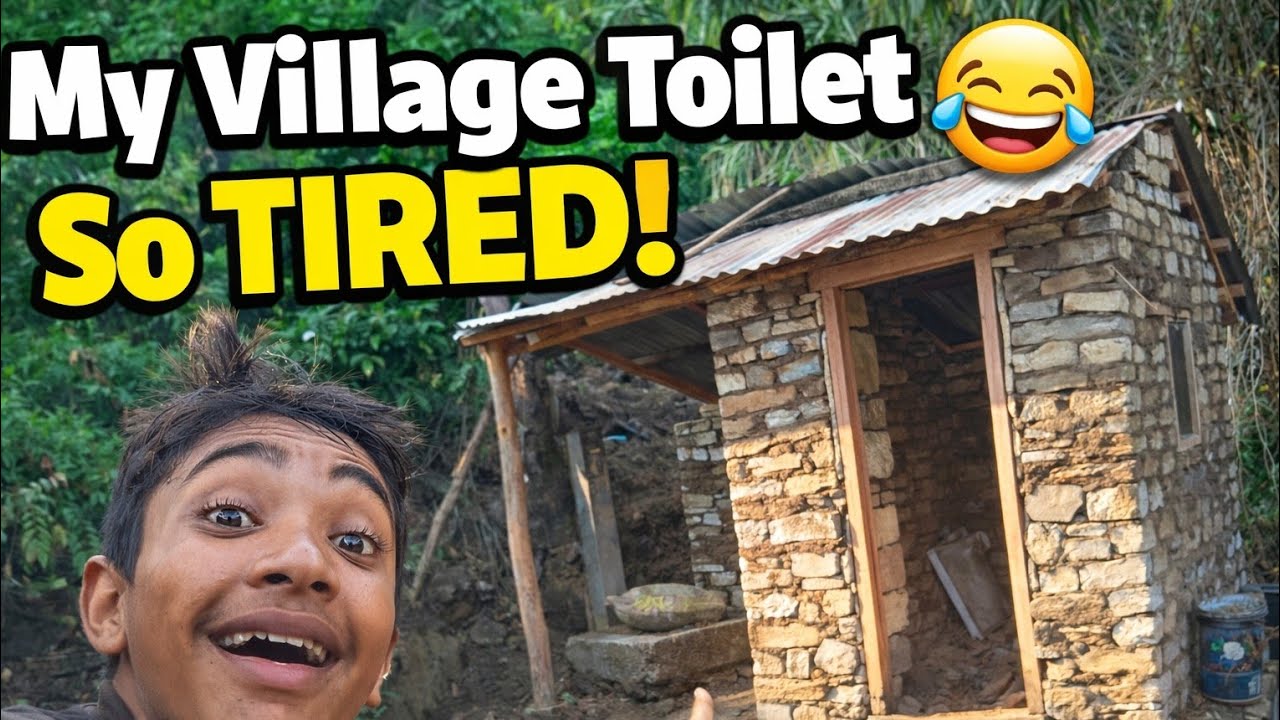 I Got Totally Exhausted Building a Toilet (Way More Work Than Expected 🤣😭(sat)
