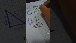 #area #perímetro de #triángulos #matematicas #matefacil #aprendeencasa #shorts #youtubeshorts