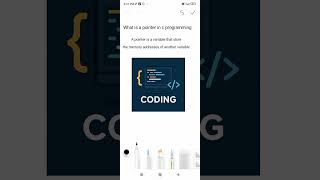 What is a pointer in C language simple definition simple language coding coding learn and subscribe
