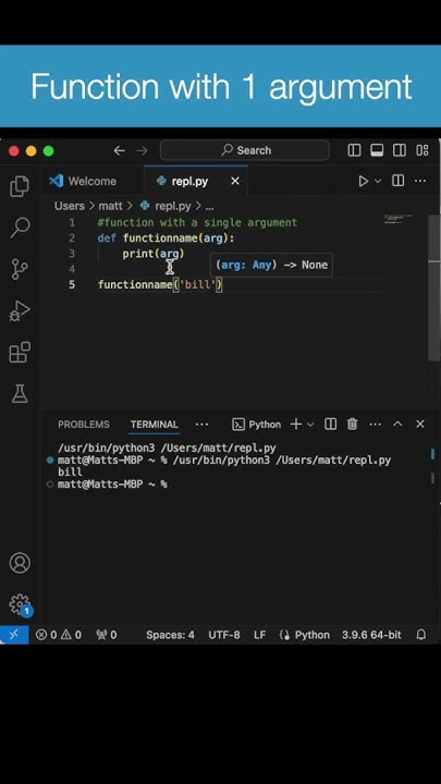 Function with 1 argument | Python Tutorial #coding #programming #python ...