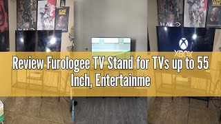 Review Furologee TV Stand for TVs up to 55 Inch Entertainment Center with Open Storage Shelves TV