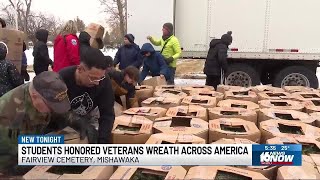 Mishawaka students help honor veterans through Wreaths Across America