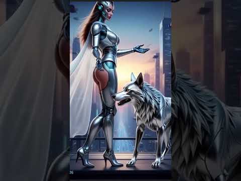 2099년, 인간과 사이보그 늑대의 우정 [미래의 흔한 산책 풍경.mp4] #Shorts #사이버펑크