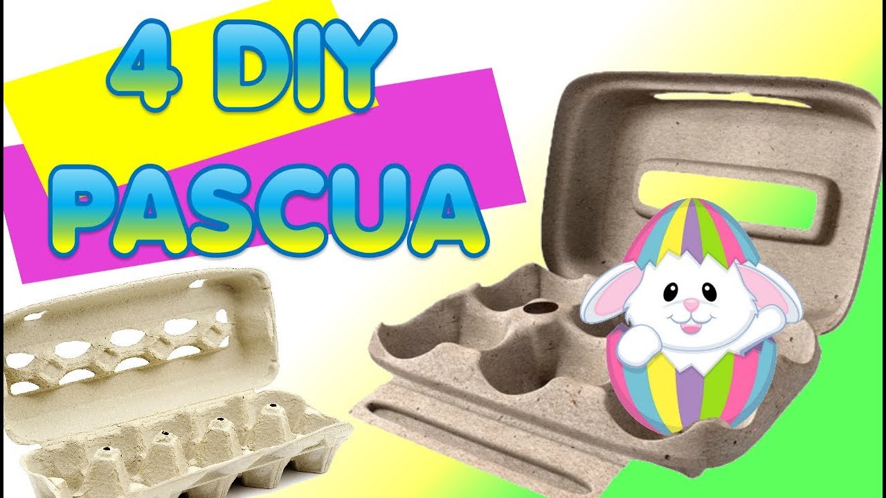 Ideas pascua con cajas de huevos hueveras cartón Manualidades fáciles reciclaje decora regalos kawaii emoticons