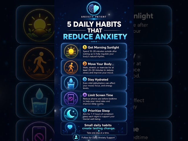 5 Daily Habits That Reduce Anxiety | Simple Mental Health Tips for Every Day