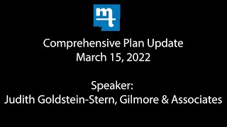 Comprehensive Plan Update March 15, 2022