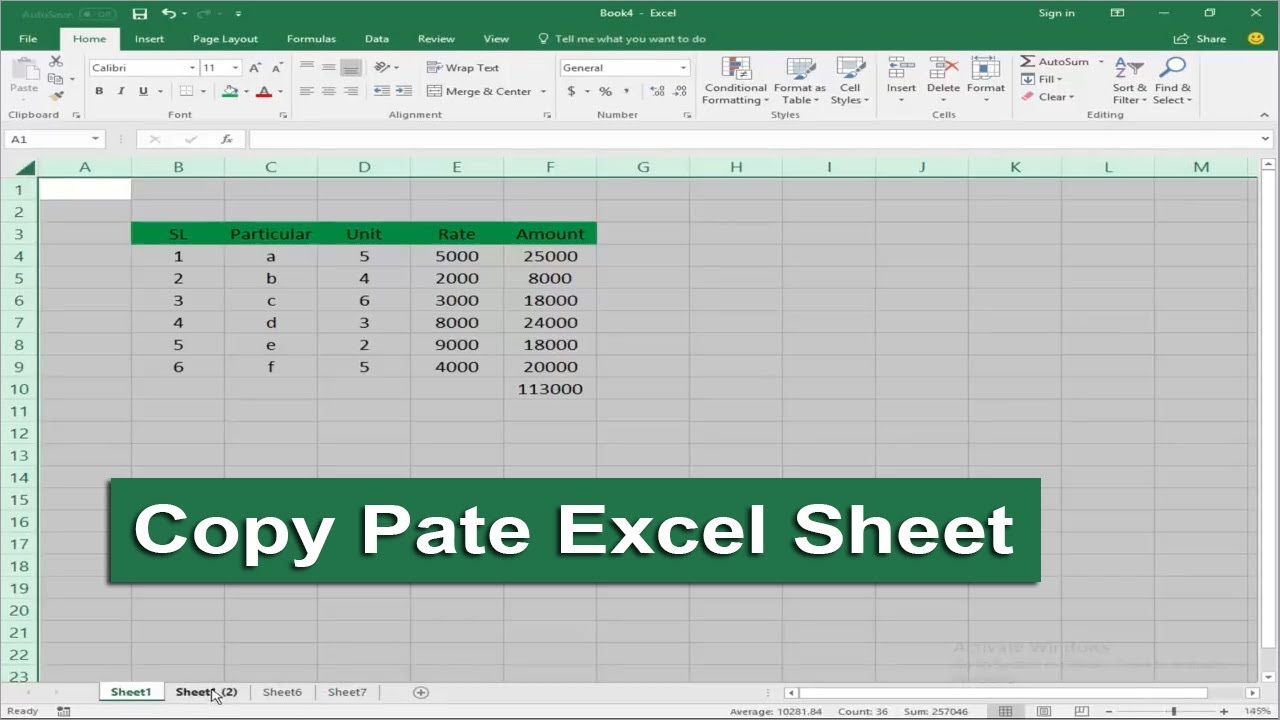how-to-copy-paste-entire-worksheet-with-formula-to-another-worksheet-in-microsoft-excel-2017