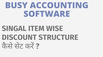 discount structure in busy accounting software