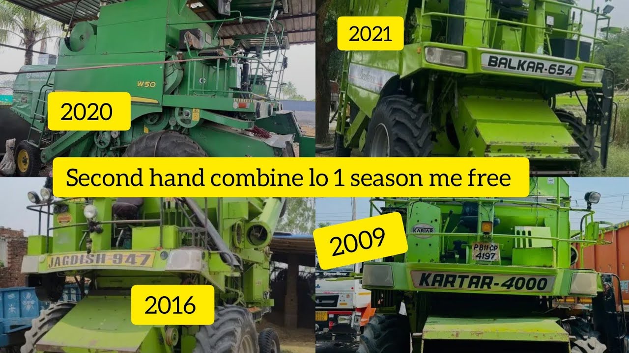 Second hand combine 1 season me free 💞 4 harvester for sale  