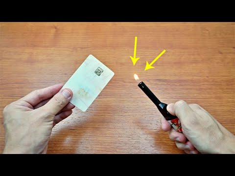 廢棄的卡片別扔掉！用打火機烤一烤，居然這麼好用！99%的人不知道卡片可以這樣用！