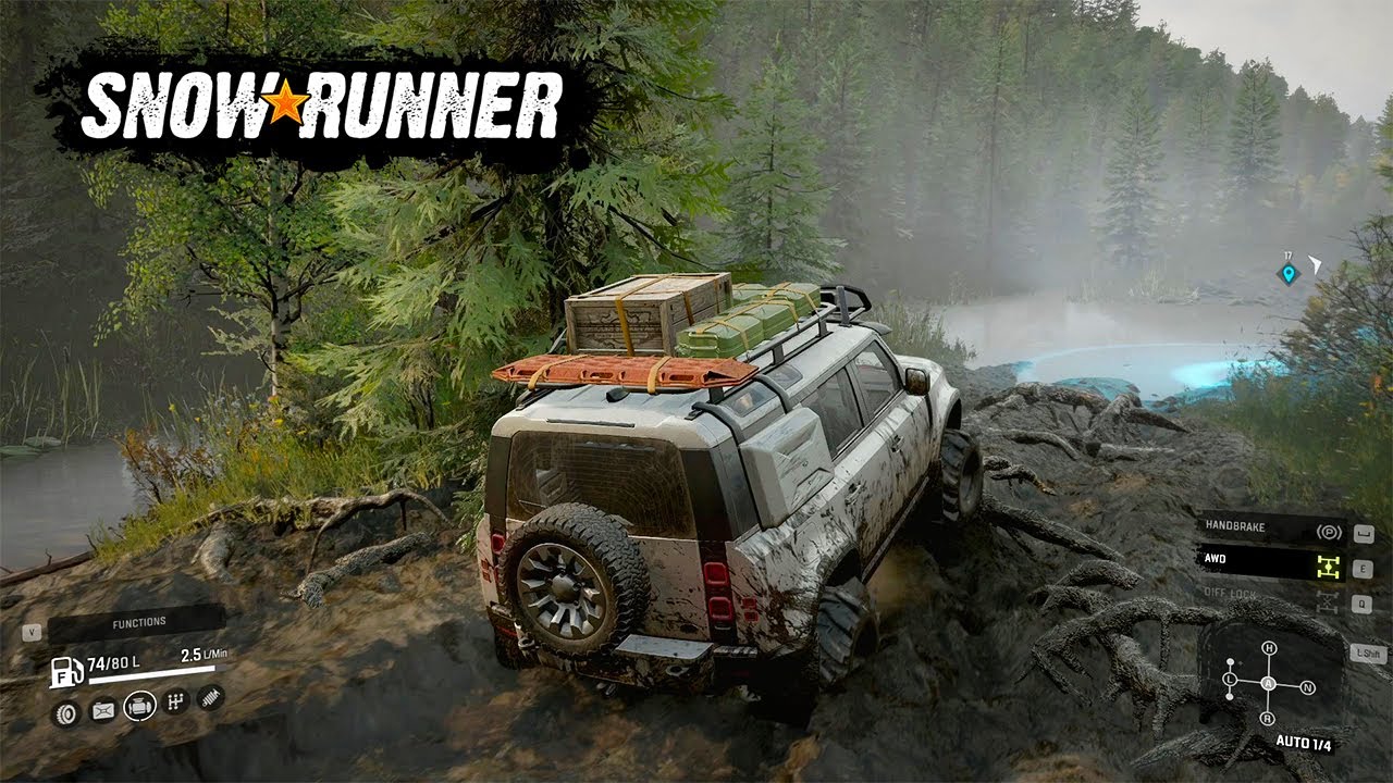 Land Rover Defender vs. Muddy Roads: Off-Roading Through Duncan Bay in SnowRunner!