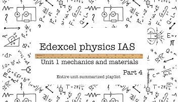 All of IAS Edexcel PHYSICS UNIT 1- Mechanics and Materials- part 4