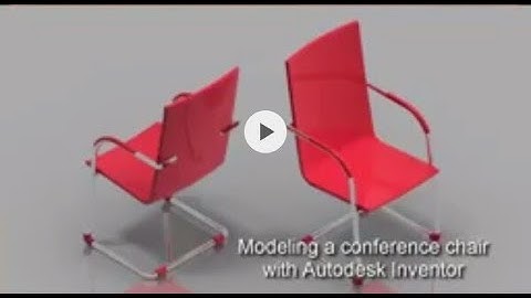 Modeling a conference chair with Autodesk Onventor