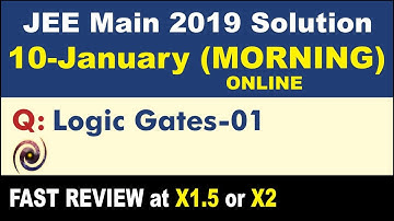 JEE Main 2019 Physics Solution | Logic Gates 01