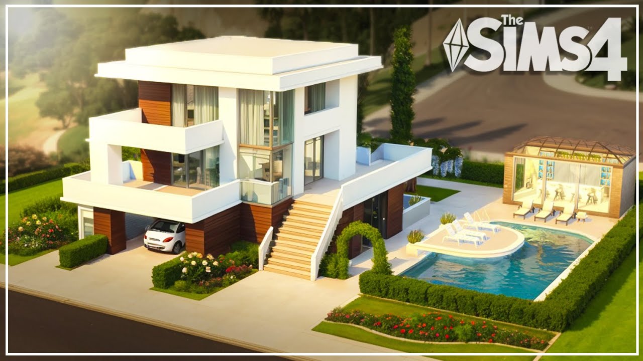 Built this house using ONLY the BASE GAME | NO CC | Sims 4 Speed Build ...