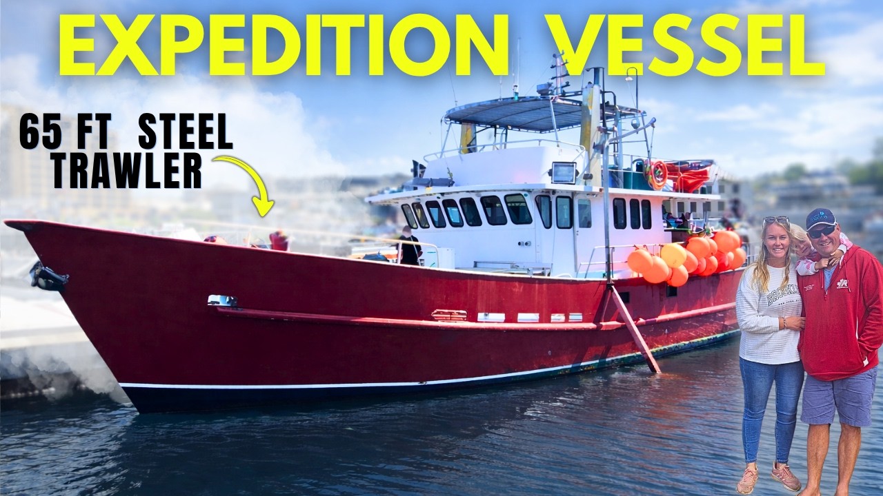 ⁣This Steel Aft Wheelhouse Expedition Trawler Has 24,000L of Fuel 🤯 (Ep. 184)