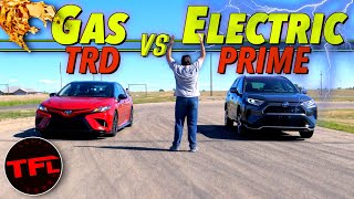 What's Quicker in a Drag Race: The Toyota Camry TRD or the New Best-Selling Toyota RAV4?