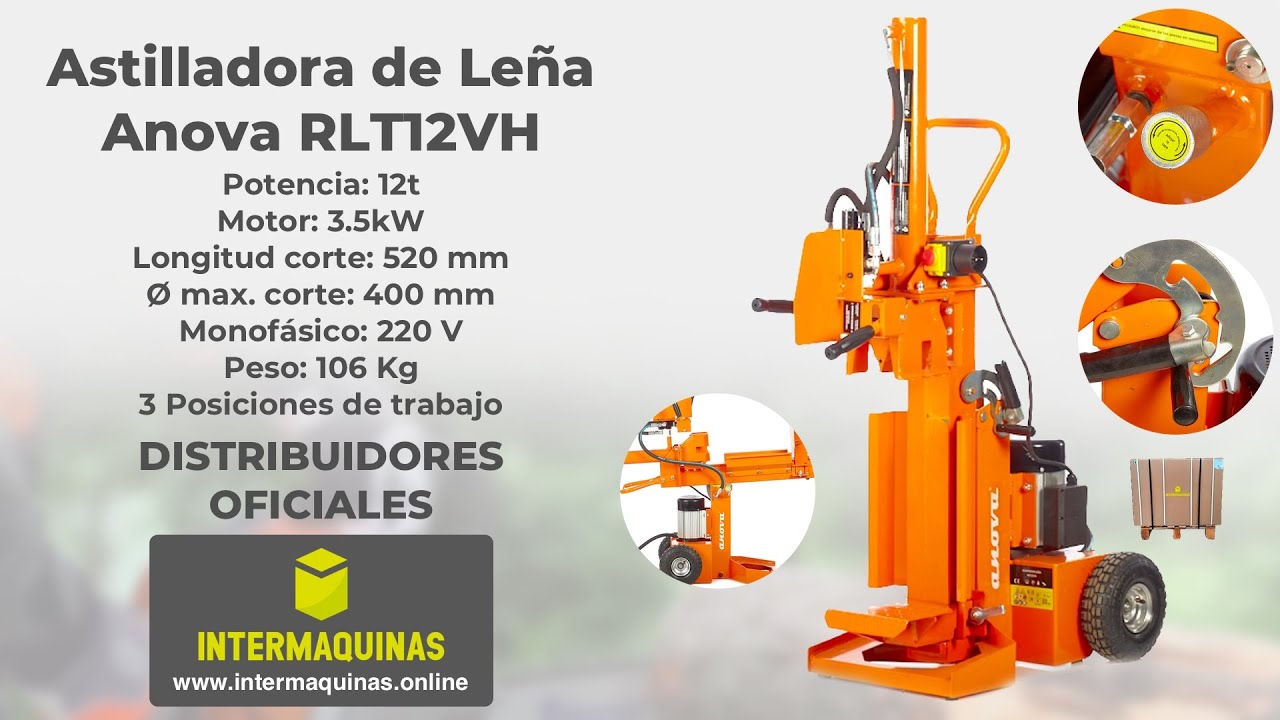 Fendeuse à bois 12 Tonnes électrique 3.5 Kw Anova