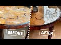 The angry table  restoring and refinishing an old side table