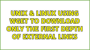 Unix & Linux: Using wget to download only the first depth of external links