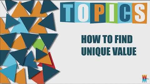 How to find unique value in excel | MS Excel Tutorial Bangla