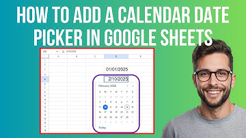 How To Add A Calendar Date Picker In Google Sheets