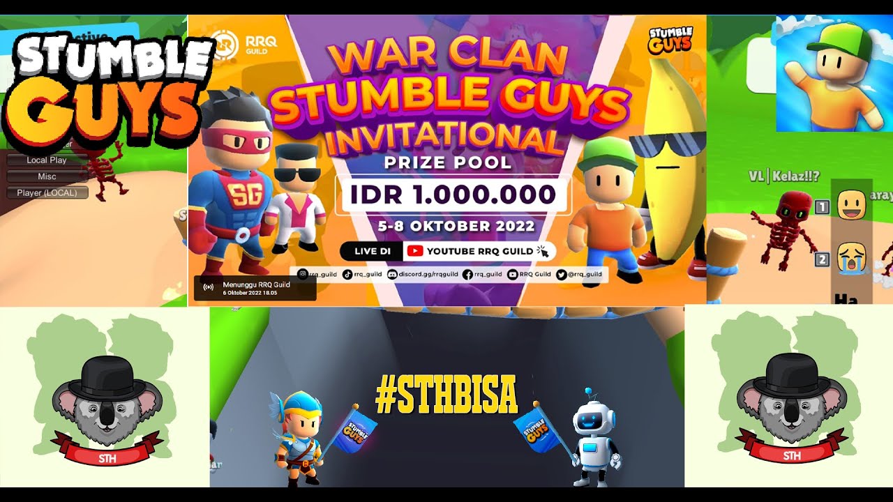 LIVE STUMBLE GUYS FINAL WAR CLAN DAY3 375 YouTube