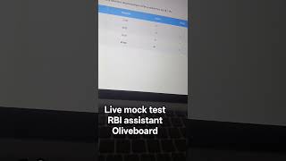 || RBI ASSISTANT LIVE MOCK TEST || OLIVEBOARD||  #banking #mocktest