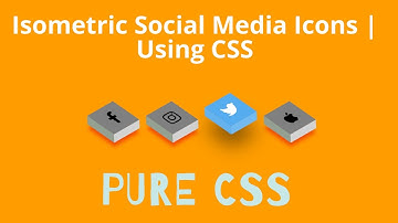 Isometric Social Media Icons || Using #HTML #CSS  Icon Hover Effects