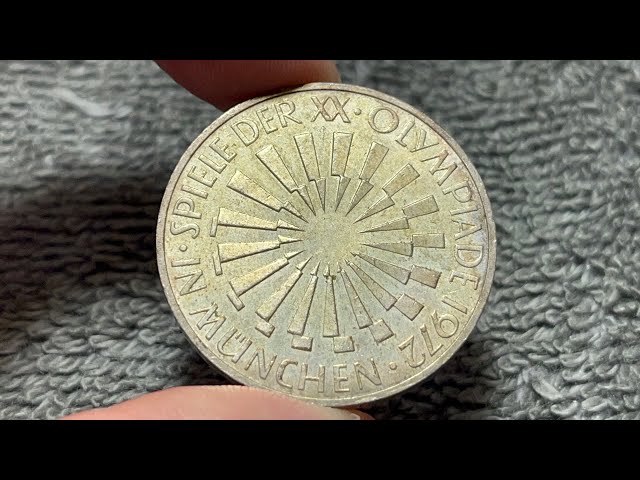 1972 Germany 10 Deutsche Mark Coin - Munich Olympics • Values