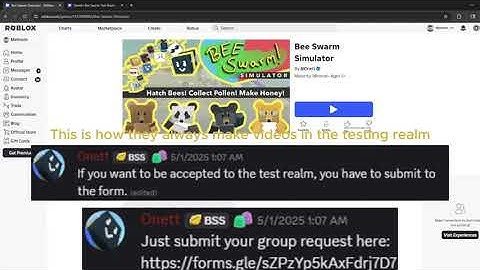 How to *INSTANTLY* PLAY the Test Realm after it was Disabled (Bee Swarm Simulator)