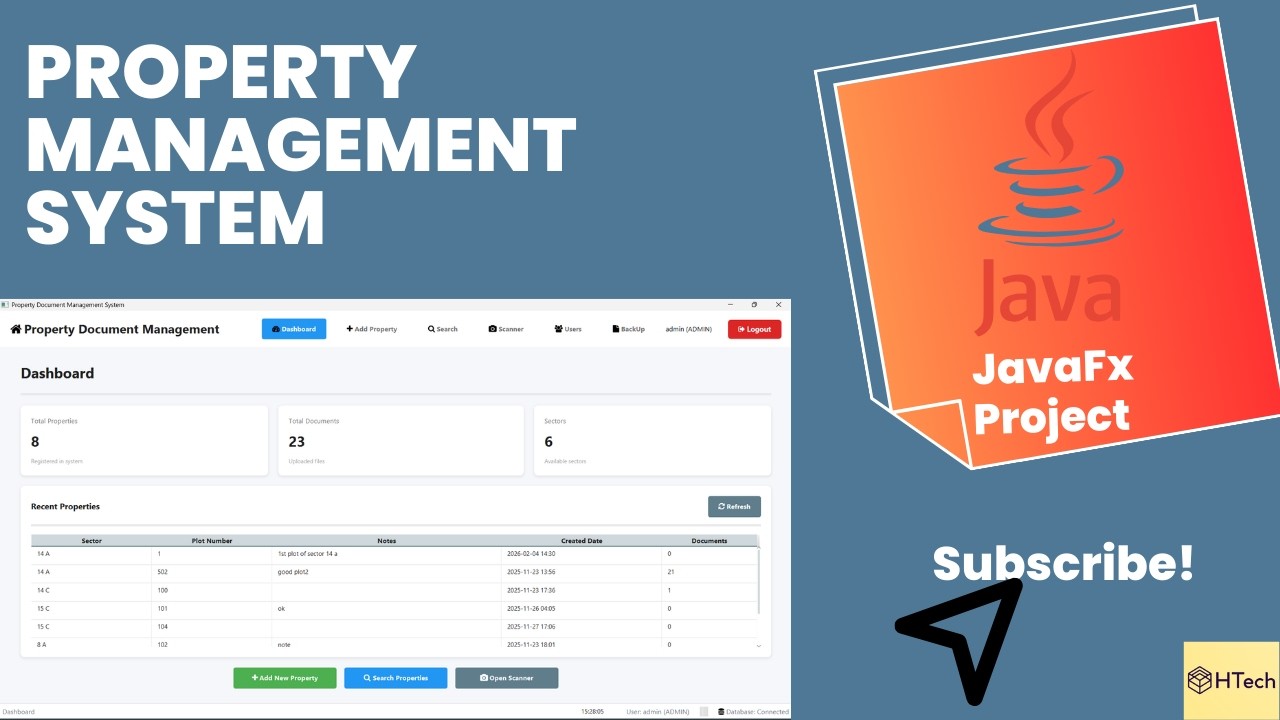Property Record Management System in Java | JavaFX + SQLite + Iris ...