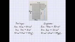 zusammengesetzte Flächen - Beispiel 1 | Mathematik - einfach erklärt | Lehrerschmidt