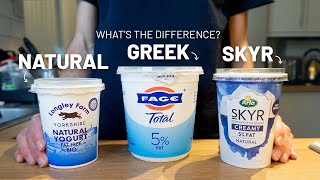 Natural vs. Greek vs. Icelandic yogurt