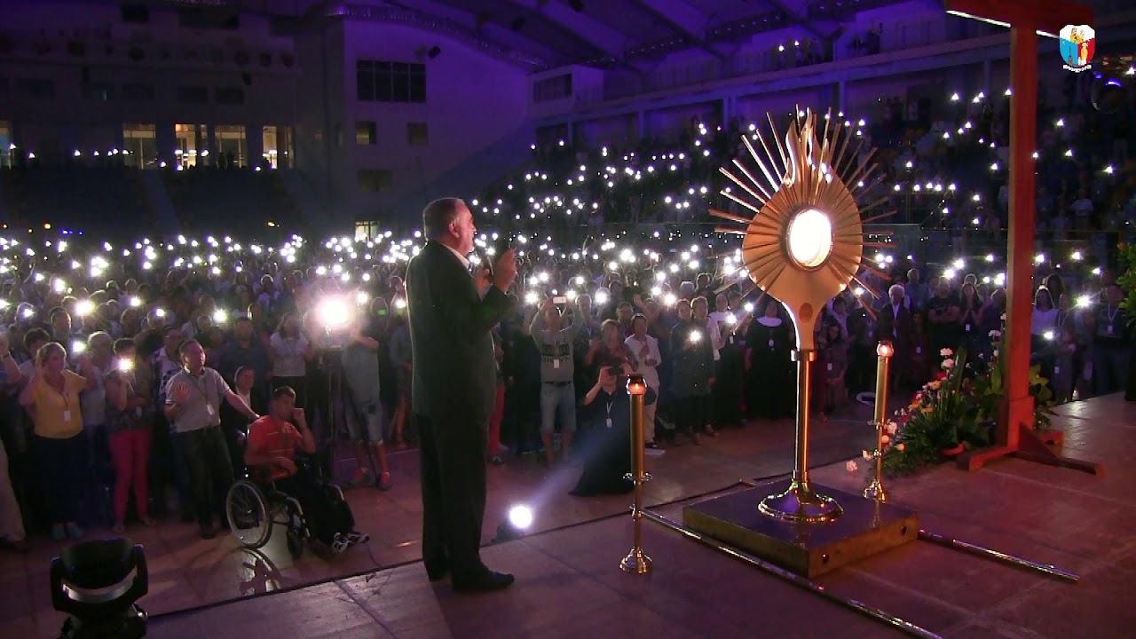 CAŁOŚĆ: Modlitwa wstawiennicza o uzdrowienie o. Antonello Cadeddu w Krynicy, 09.06.2018